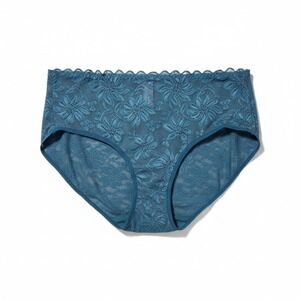 WACOAL Teal Green Soft Sense Lace Hipster Panties Size Medium